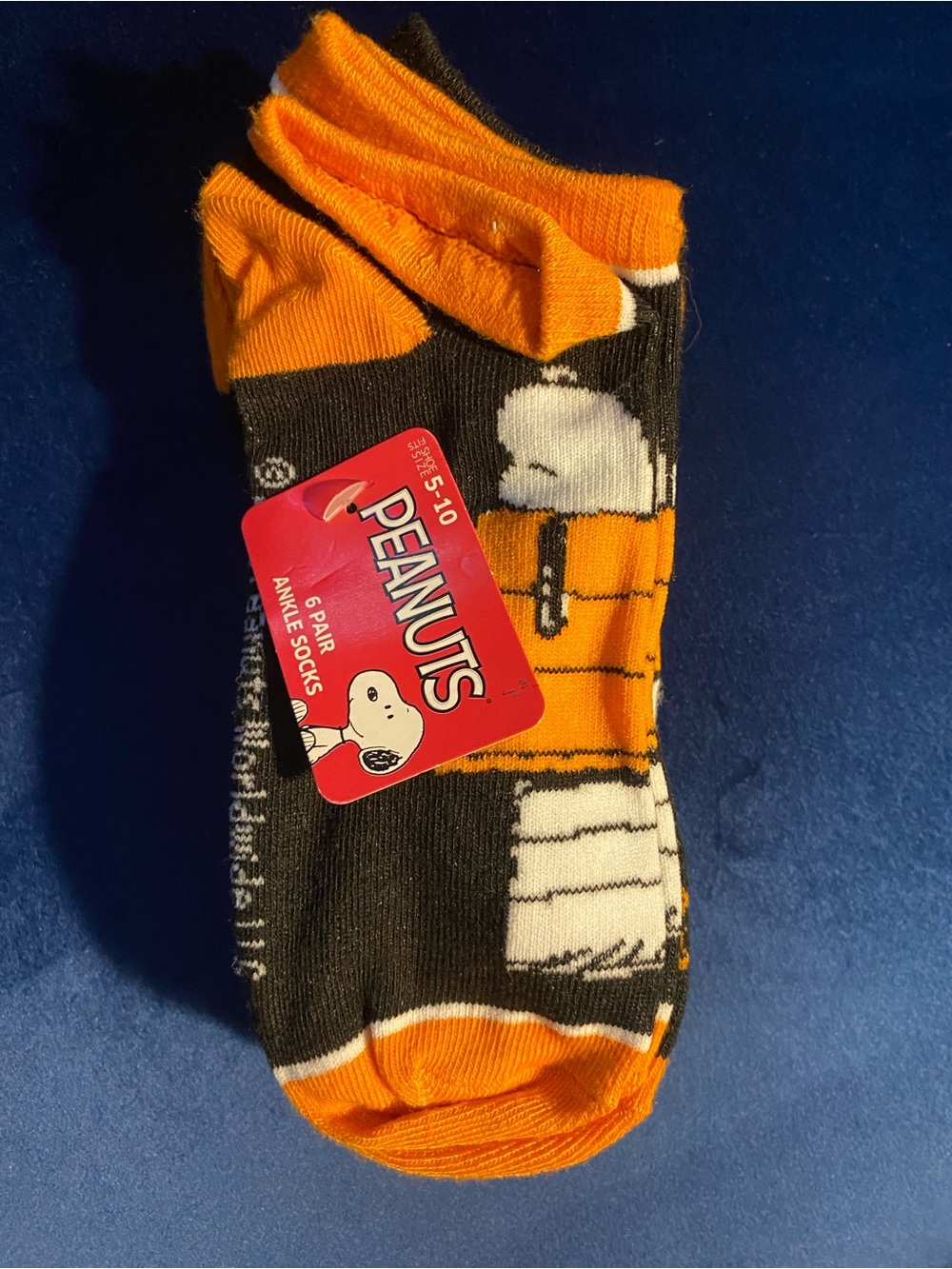 Peanuts Halloween 6 Pair Ankle Socks 🎃